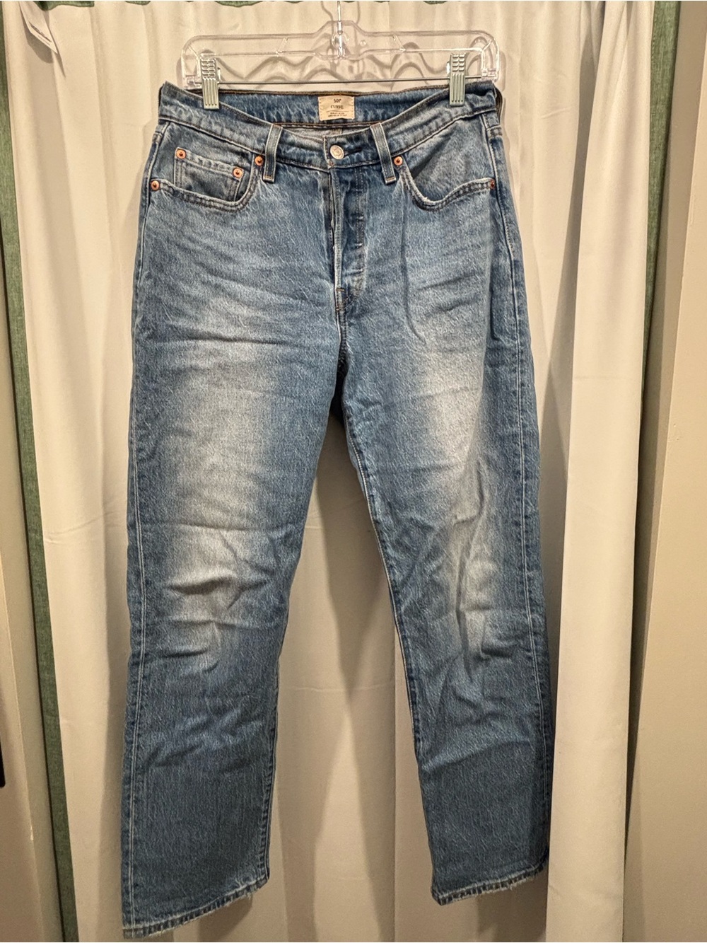 Levi's 501 Curve Light Blue Straight Jeans for Women